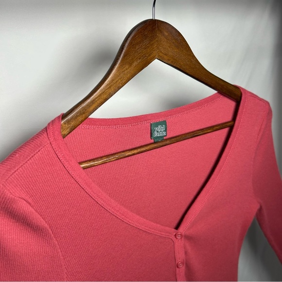 Red Wild Fable Long Sleeve Top Sz XS - Picture 3 of 7